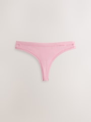 Green/Pink/Cream Thong Ultimate Comfort Modal Knickers 3 Pack - Image 2 of 6