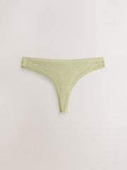 Green/Pink/Cream Thong Ultimate Comfort Modal Knickers 3 Pack - Image 4 of 6