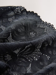 Black Brazilian All Over Lace Knickers 3 Pack - Image 6 of 6