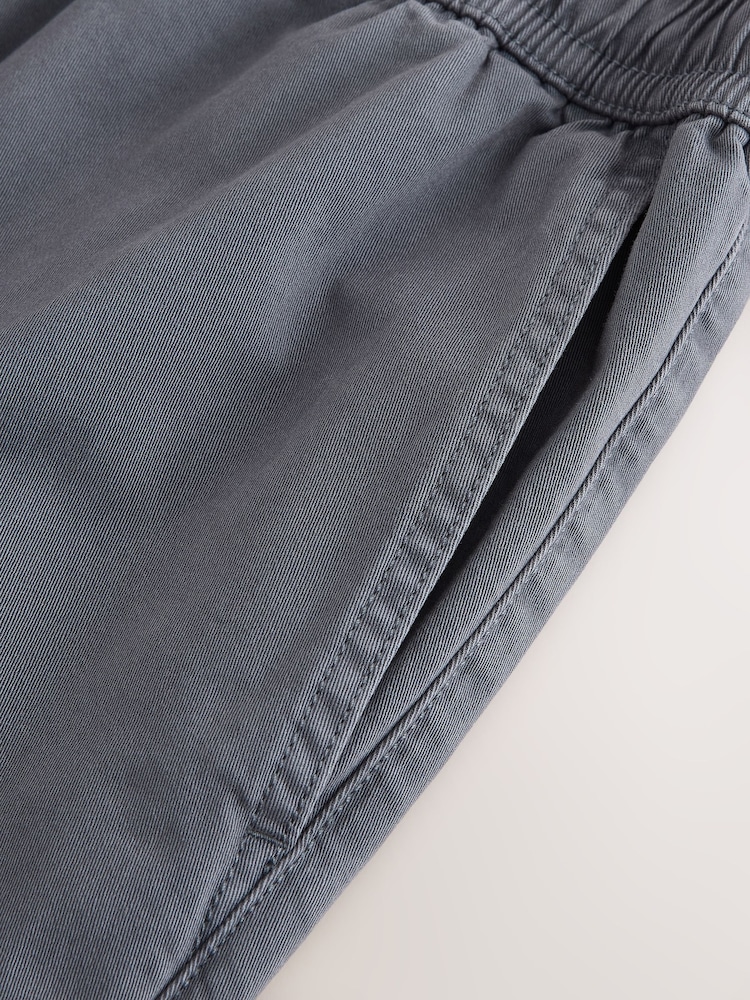Navy Garment Dyed Drawstring Waist Shorts - Image 10 of 10