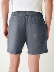 Navy Garment Dyed Drawstring Waist Shorts - Image 3 of 10