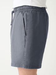 Navy Garment Dyed Drawstring Waist Shorts - Image 4 of 10