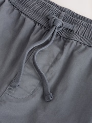 Navy Garment Dyed Drawstring Waist Shorts - Image 8 of 10