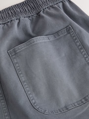 Navy Garment Dyed Drawstring Waist Shorts - Image 9 of 10