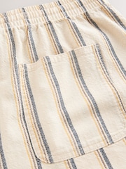 Ecru Stripe Drawstring Waist Shorts - Image 8 of 9