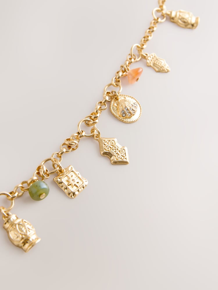 Gold - Kettengürtel mit Charme-Detail - Bild 6 von 6