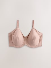 Praline Nude/White F-K Cup Under Arm Smoothing Non Padded Wired Minimising Ultimate Comfort Bras 2 Pack - Image 8 of 10