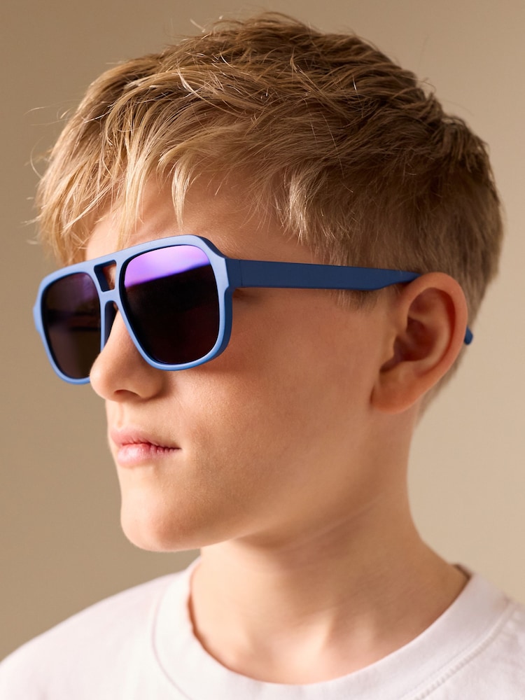 マットブルー - アビエイターサングラス - 画像 1 / 4