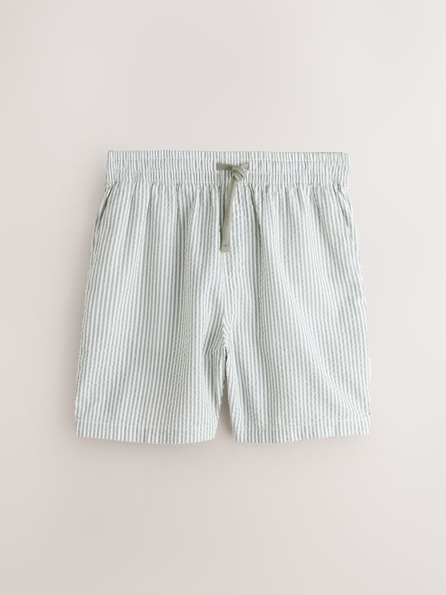 Buy Sage Green Jersey Seersucker Stripe Shorts from Next USA