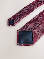 Burgundy Red Pattern Tie - Image 3 of 3