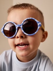 Blue/Yellow Round Sunglasses - Image 1 of 4