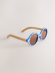 Blue/Yellow Round Sunglasses - Image 2 of 4