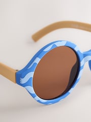 Blue/Yellow Round Sunglasses - Image 4 of 4