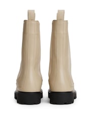 Natural - Botas Chelsea Médias Tommy Hilfiger com Trava de Couro - Imagem 4 de 5
