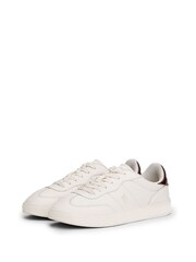 Tommy Hilfiger White Heritage Shiny Leather Trainers - Image 2 of 6