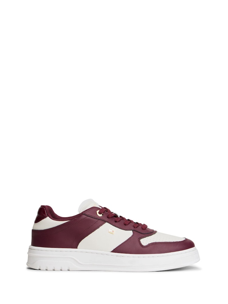 Tommy Hilfiger Red Leather Cupsole Trainers - Image 2 of 6 Tommy Hilfiger Red Leather Cupsole Trainers - Image 2 of 6