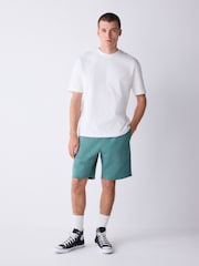 Green Teal Classic Brushed Jersey Shorts - Image 2 of 5