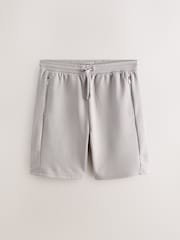 Light Grey Straight Fit Zip Pocket Jersey Shorts - Image 6 of 9