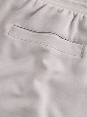 Light Grey Straight Fit Zip Pocket Jersey Shorts - Image 9 of 9