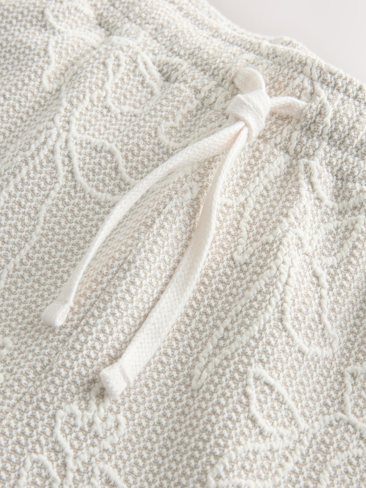 Neutral Jersey Floral Patterned Shorts - Image 2 of 3