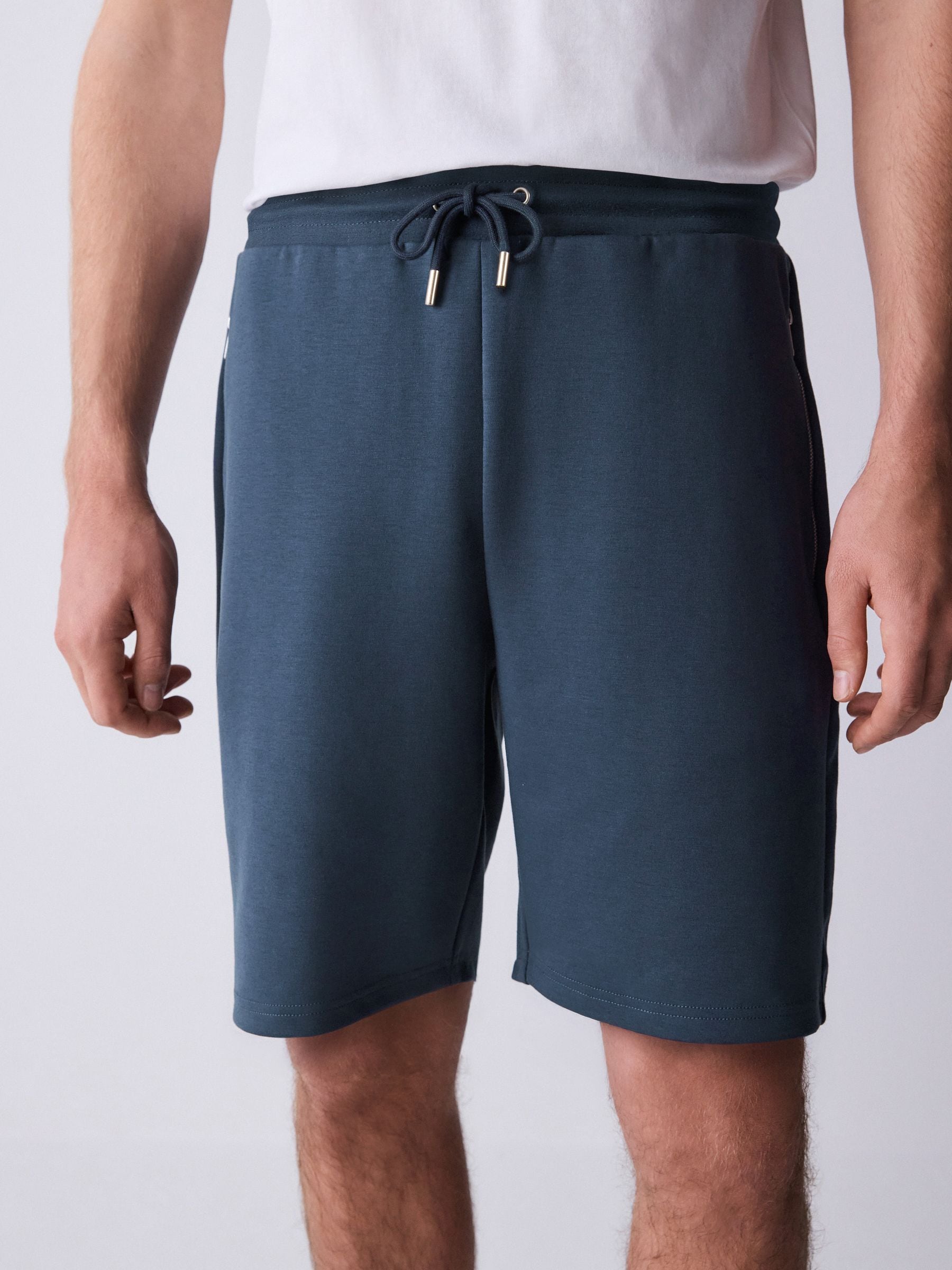 Buy Navy Straight Fit Zip Pocket Jersey Shorts from Next USA