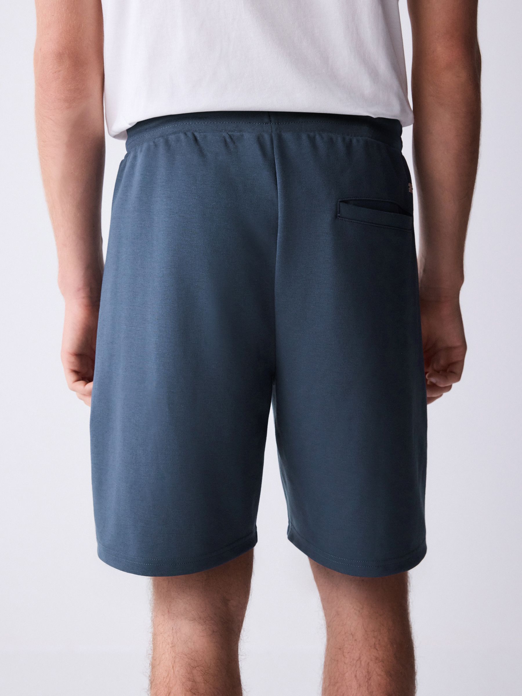 Buy Navy Straight Fit Zip Pocket Jersey Shorts from Next USA