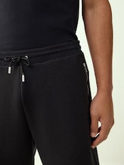 Black Straight Fit Zip Pocket Jersey Shorts - Image 5 of 9