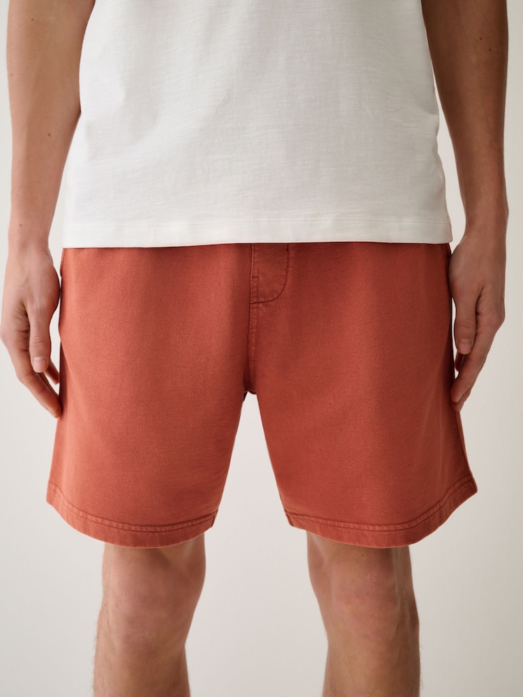 Orange Garment Dyed Jersey Shorts - Image 1 of 10