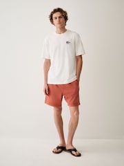 Orange Garment Dyed Jersey Shorts - Image 2 of 10