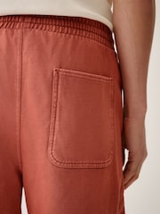 Orange Garment Dyed Jersey Shorts - Image 6 of 10