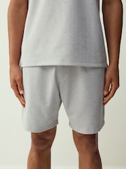 Harmaa - Herringbone Jersey Shorts - Kuva 1 / 4