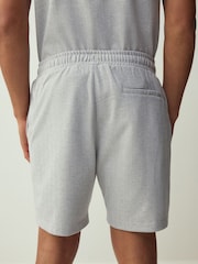 Harmaa - Herringbone Jersey Shorts - Kuva 3 / 4