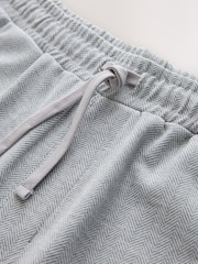 ნაცრისფერი - Herringbone Jersey Shorts - სურათი 6 7-დან