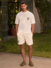 本色白色 - 球衣图案短裤 - 图片3 / 9