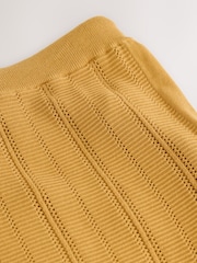 イエロー - リブ テクスチャー ニットショートパンツ - 画像 6 / 9