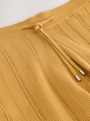 イエロー - リブ テクスチャー ニットショートパンツ - 画像 7 / 9