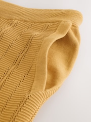 イエロー - リブ テクスチャー ニットショートパンツ - 画像 8 / 9