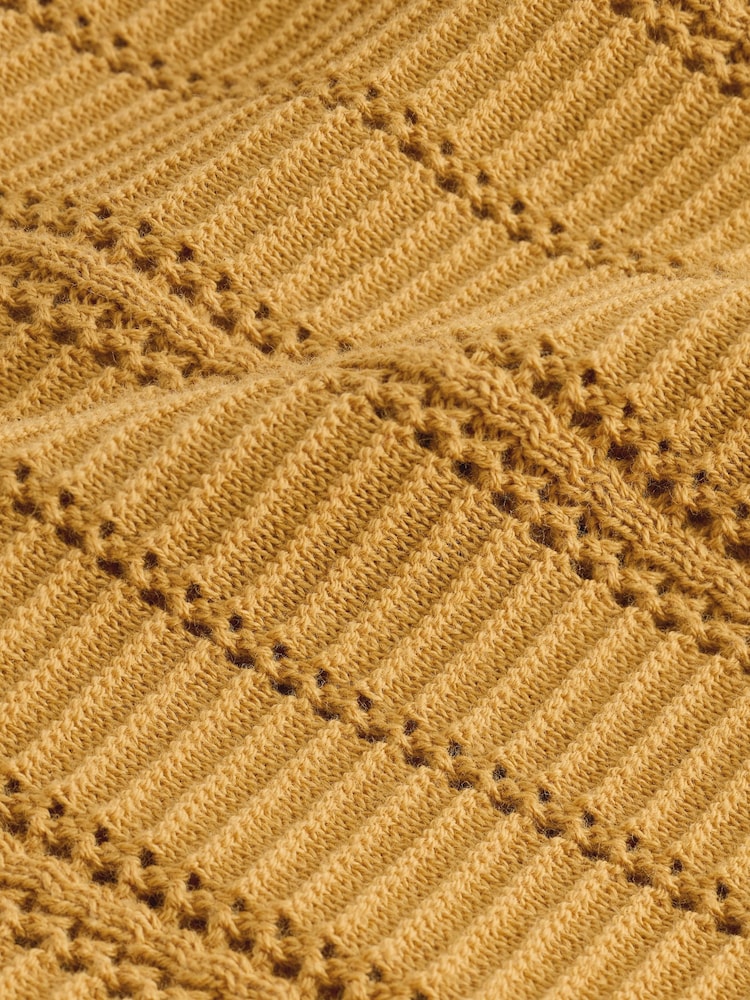 イエロー - リブ テクスチャー ニットショートパンツ - 画像 9 / 9