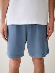 Blue Garment Dyed Jersey Shorts - Image 1 of 10