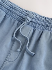 Blue Garment Dyed Jersey Shorts - Image 10 of 10