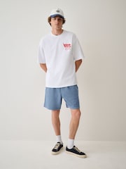 Blue Garment Dyed Jersey Shorts - Image 2 of 10