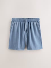 Blue Garment Dyed Jersey Shorts - Image 7 of 10