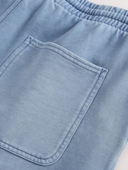 Blue Garment Dyed Jersey Shorts - Image 8 of 10