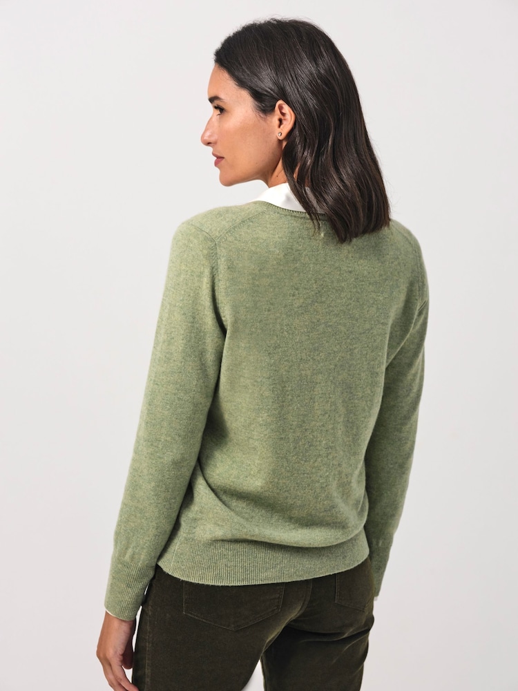 Pure Cashmere V-Neck Jumper - Image 2 of 3