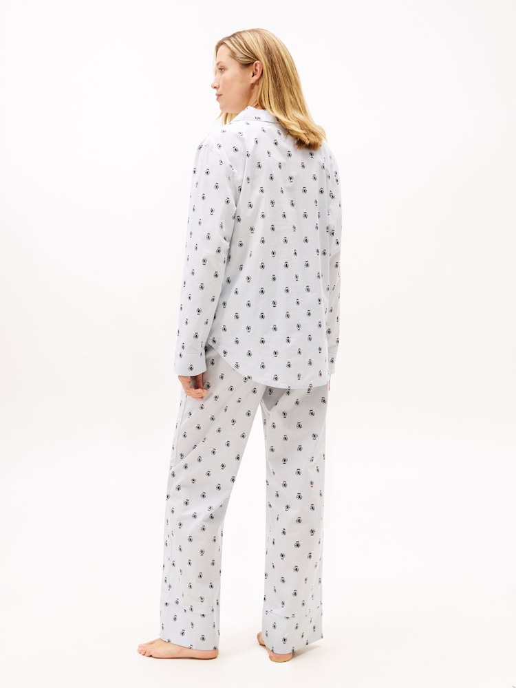 Tommy Hilfiger Print Poplin Pyjama Shirt - Imagen 2 de 4