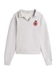 Tommy Hilfiger Grey TH Crest Relaxed Lounge Jumper - Image 5 of 5