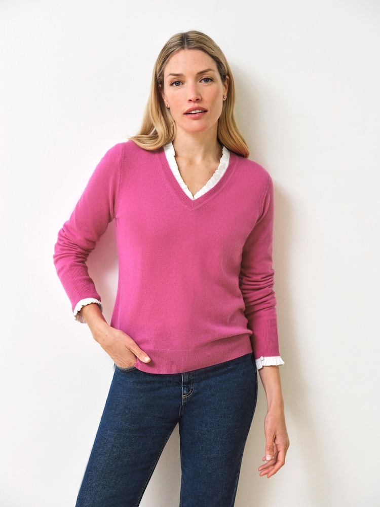 Pure Cashmere V-Neck Jumper - Image 1 of 3