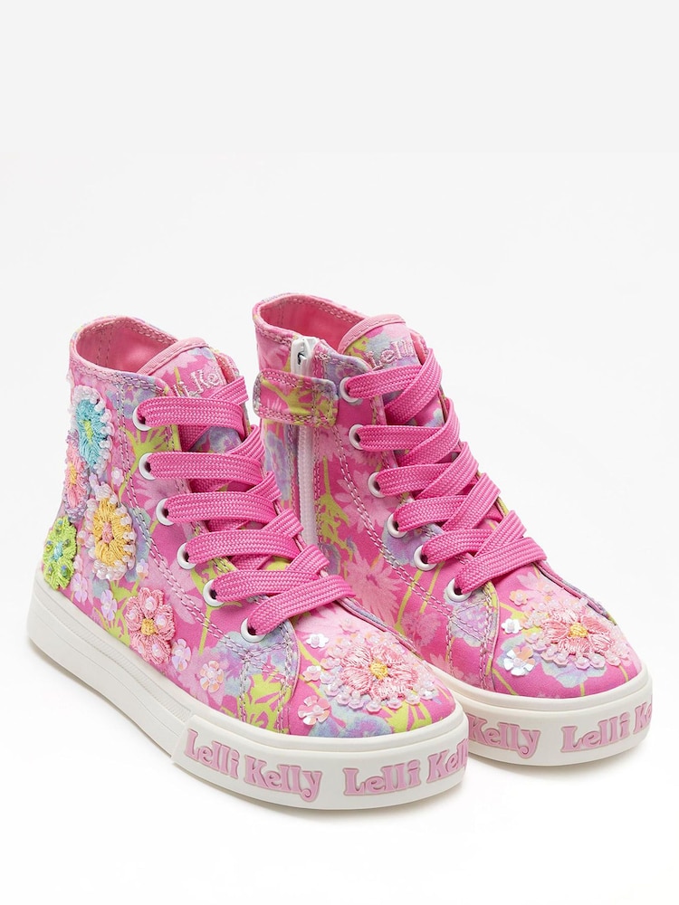 Lelli Kelly Pink Eloise High Top Trainers - Image 6 of 6 Lelli Kelly Pink Eloise High Top Trainers - Image 6 of 6