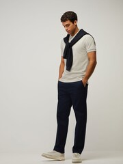 BOSS Grey Slim-Fit Logo Quarter Zip Polo Shirt - Image 3 of 5