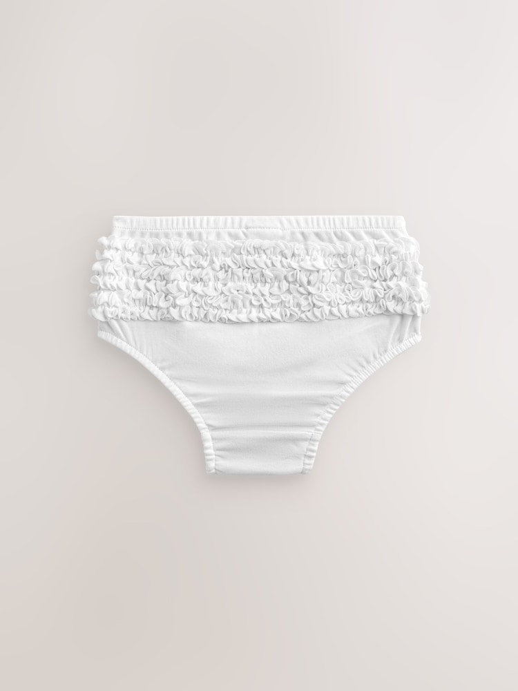 White Frill Baby Jersey Knickers 3 Pack (0mths-2yrs) - Image 2 of 4